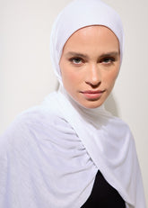 HOUSE OF MODEST BEYAZ JARSEY ŞAL